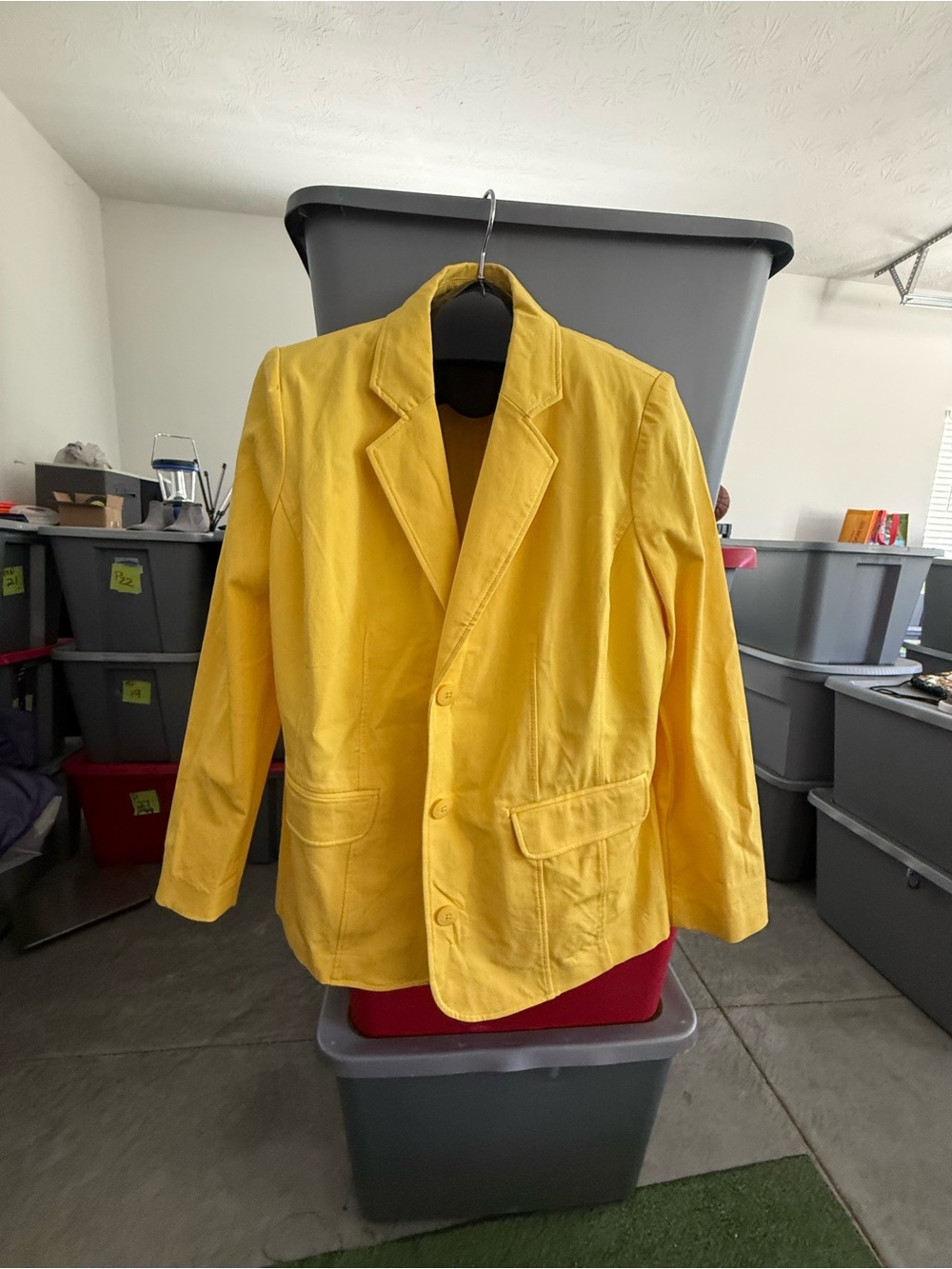 LYellow Cotton Blazer Jacket 98